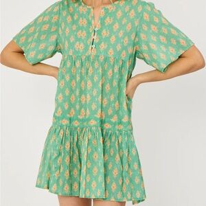 NWT Marea Tiki Cover Up - Teal Coral